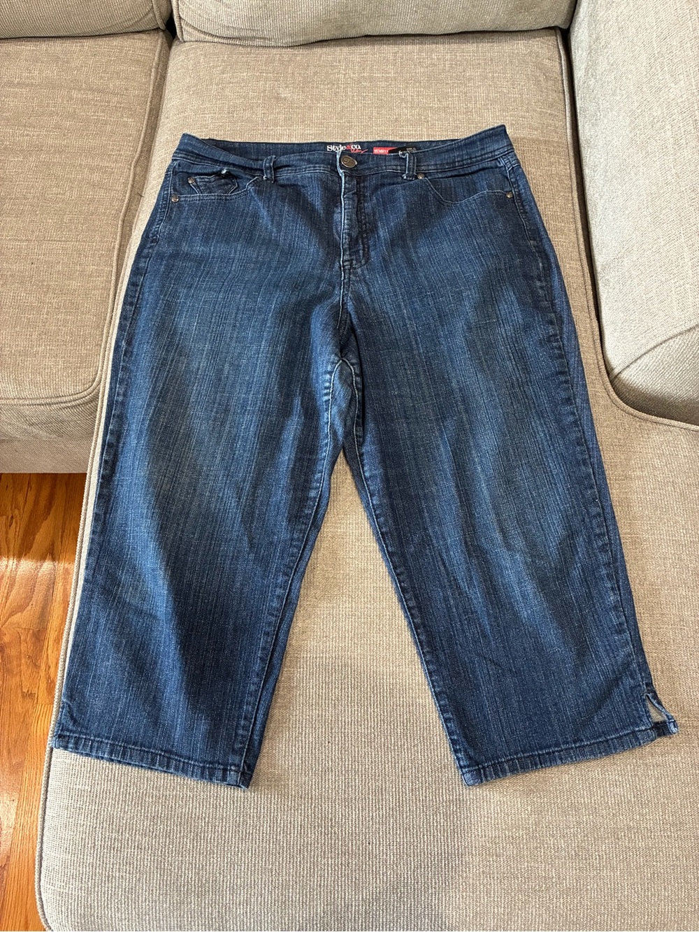 Style & Co. Dark Blue Denim Capris